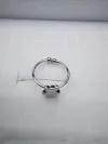11 Korean-style pure copper ring girls' small accessory, simple and ins style fashionable small round bean set ring with adjustable opening details Picture